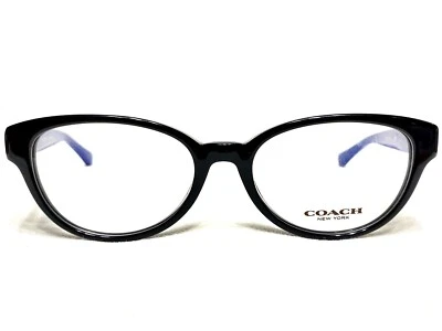 NUEVO Coach HC6069 5282 Mujer Negro/Azul Ovalado Moderno Anteojos Monturas 51/17~135 Foto 1 de 4