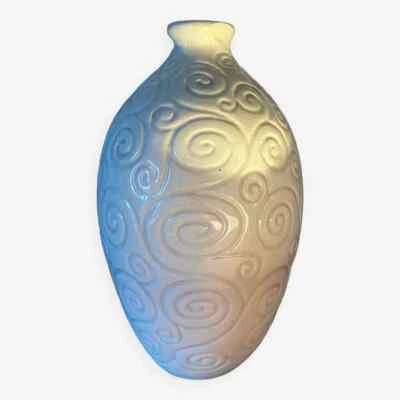 Vase Art Déco Saint-Clément signé Olive Gravée (1920-1930) céramique - Photo 1/4