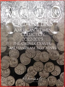 New Harris 2022-2025 US P & D & S Women 25 Cents Empty Folder - Picture 1 of 2
