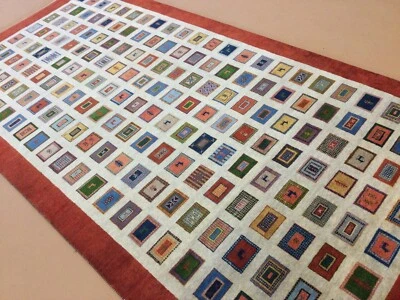 6’ X 12’ Multicolored Fine Geometric Hand Knotted Oriental Rug Wide Runner Wool - Image 1 of 4