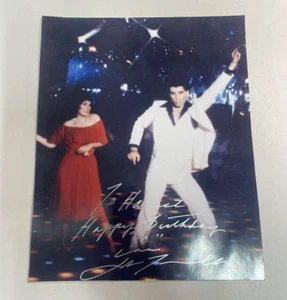 Foto firmada por John Travolta de 8"x10" Saturday Night Fever autografiada PERSONALIZADA - Imagen 1 de 15