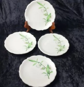 Set 4 1950s Park Lane Restaurant Ware Syracuse China Dessert Plate Apple Blossom - Picture 1 of 7