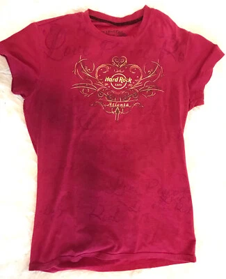 Camiseta Hard Rock Café Couture Atlanta Talla Adulto LG NUEVA SIN ETIQUETAS Rubí/Dorado/Negro Foto 1 de 4