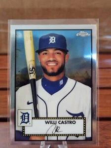 2021 Topps Chrome Platinum Anniversary Baseball Willi Castro - Detroit Tigers - Picture 1 of 2