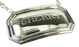 BROADWAY & Co - Sterling Silver - Classic DECANTER / Wine Label - SHERRY - Picture 1 of 4