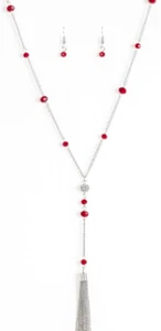 Paparazzi Necklace - Out All Night - Red - Picture 1 of 7