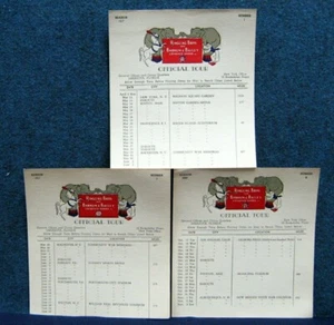 Ringling Bros & Barnum & Bailey Circus 1957 (3) Horarios de la gira No. 1,2 y 9 - Imagen 1 de 1