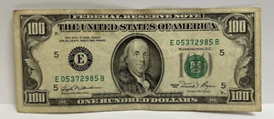 Series 1981 US One Hundred Dollar Bill $100 Richmond ~ E 05372985 B - Picture 1 of 3