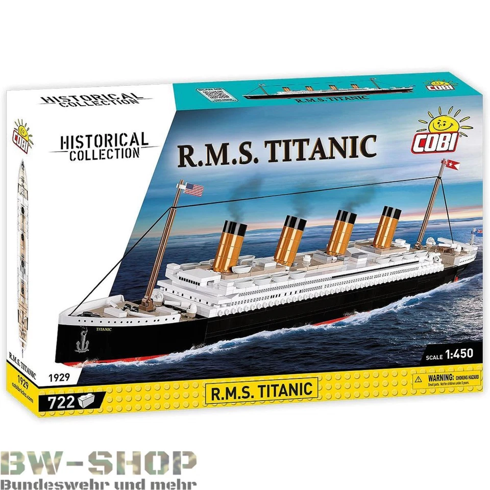 COBI 1929 KLEMMBAUSTEINE RMS TITANIC 722 BAUSTEINE 1:450 SCHIFF MODELL BAUSATZ - Bild 1 von 1