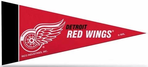 Detroit Red Wings Mini Pennants, 4" x 9" - Licensed by Rico - Made In USA Cover