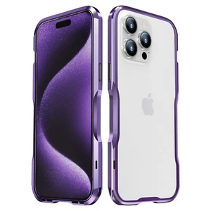 For iPhone 16 17 Pro Max 15 14 Shockproof Aluminum Alloy Frame Metal Bumper Case - Picture 1 of 23