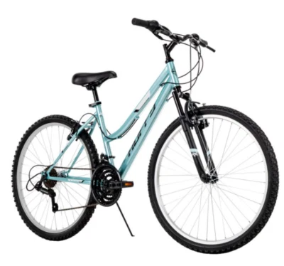Mountain bike feminina Huffy 26” Rock Creek 18 velocidades - azul cristal marinho - Imagem 1 de 4