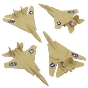 TimMee Processed Plastic F-14 F-15 Tan Fighter Jets Tim Mee Army Men Planes - Picture 1 of 3