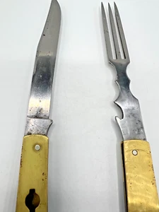 Ostdiek Minneapolis RARE Take-apart Hobo Knife Bone Handle Large Version - Picture 1 of 15