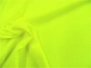 Bullet Textured Liverpool Fabric 4 way Stretch Neon Yellow T21 - Picture 1 of 1