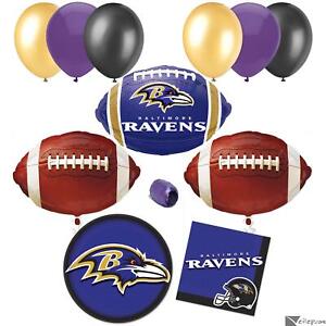 Baltimore Ravens Starter Decoration Pack, 34pc, 8 Guests, Purple Gold Black