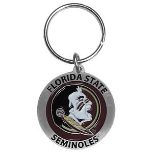 Florida State Seminoles Round 3-D Metal Key Chain NCAA Licensed - Picture 1 of 1