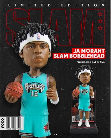 Ja Morant Memphis Grizzlies Slam Mag Cover Bobblehead NIB! Ltd Ed of 504 by FOCO Cover