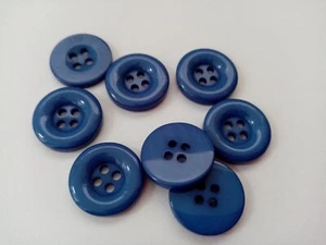 Blue Sewing Buttons 18mm (3/4") Chunky Dark Blue Buttons for Clothing Crafts - Picture 1 of 1