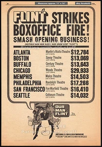 OUR MAN FLINT - Original 1966 Trade AD / Box Office Promo / Poster_ James Coburn - Bild 1 von 1