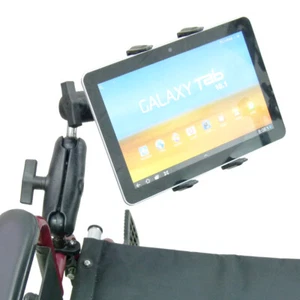 Extended Wheelchair Mount Tablet Holder for Samsung Galaxy Tab 2 3 4 Series - Picture 1 of 6