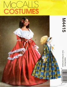 Top Falda Guerra Civil Disfraz Costura Patrón U-Pick Talla 6-20 McCall's 4415 Fuera de Stock - Imagen 1 de 2