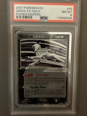 2007 Pokemon Absol EX Power Keepers Holo Rare #92 PSA 8 - Image 1 of 2