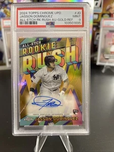 📈2024 Topps Update Jasson Dominguez- All Etch Rookie Rush gold auto /50 PSA 9 - Picture 1 of 2