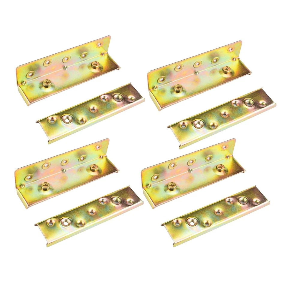 4 Pieces Bed Rail Brackets Connecting Fittings Heavy Duty for Headboards - Image 1 of 1