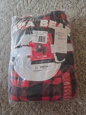 Conjunto de pijama de Navidad a cuadros Cuddl Duds para hombre talla 3XLT Foto 1 de 2