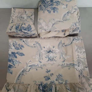 Vintage Raph Lauren Newburg - Twin Rüschen Laken Set - 100% Baumwolle - 1990er - 3 Teile - Bild 1 von 16