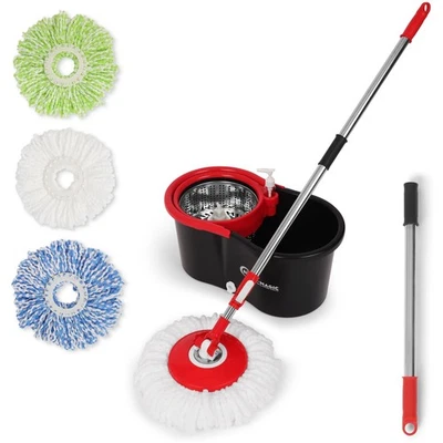 SIMPLI-MAGIC 360° Spin Mop and Bucket with Wringer – 3 High-Absorbent - Image 1 of 4