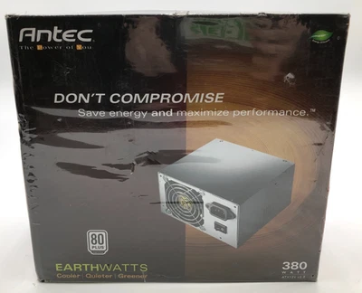 Antec 380W EA-380 Earthwatts ATX12V v2.2 80 Plus Power Supply – New Sealed - Image 1 of 4