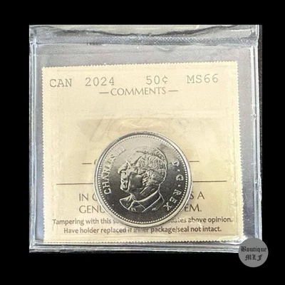 2024  Canada 50 Cents , Coat of Arms Certified ICCS MS-66 - Image 1 of 2