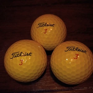titleist #3 dt solo yellow golf ball lot of 3 - Picture 1 of 2