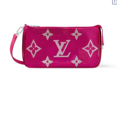 Louis Vuitton Pochette Accesorios Fucsia Lentejuelas Monograma Edición Limitada  Foto 1 de 4