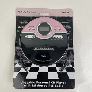 Studebaker Joggable Anti-Skip Personal CD Player W/ FM Stereo PLL Radio Pink New - Picture 1 of 3