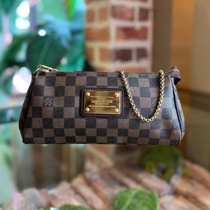 LOUIS VUITTON Eva Damier Ebene Canvas Clutch - Picture 1 of 11