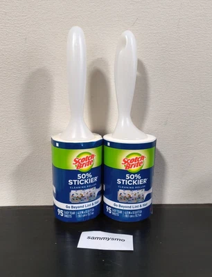Scotch - Rodillo de pelusa Brite 50% más pegajoso, 95 hojas x2 Foto 1 de 4