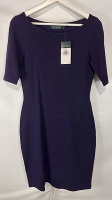 Vestido Vaina Ralph Lauren Púrpura Estilo Vendaje Tela NUEVO Foto 1 de 4