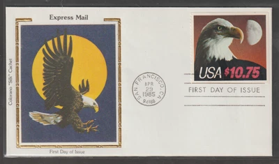 US FDC EXPRESS mail Eagle 1985 #2122 COLORANO silk - Image 1 of 2