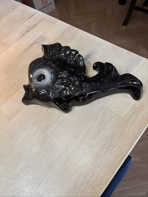 Maceta de pared Tropic Treasures Ceramicraft peces tropicales MCM oro negro Foto 1 de 4