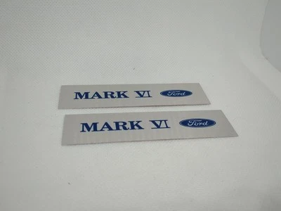 1980 81 1982 1983 Lincoln Continental Mark VI Door Metal Kick Plate Logo Center - Image 1 of 3