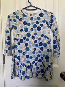 TEA Dress Sz. 6, Blueberry Print, Dropped Waist with Ruffle Skirt, Size 6 - Picture 1 of 1
