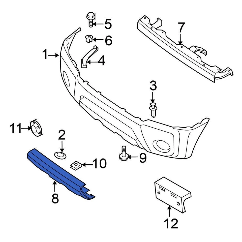 For Nissan Xterra 2005-2008 Nissan 62064ZP70A Front Valance Panel Foto 1 de 1