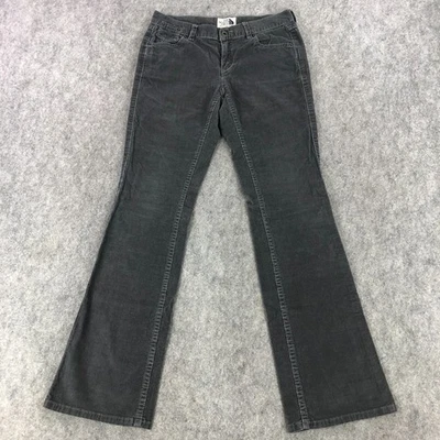 Pantalones de mezclilla de pana The North Face para mujer 6 grises corte bota tiro bajo algodón elástico Foto 1 de 4