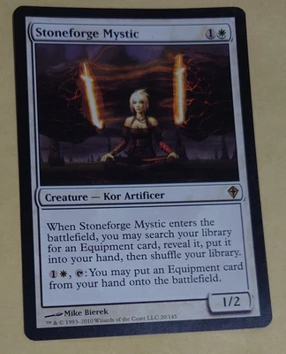 Magic the Gathering Stoneforge Mystic Worldwake English Used - Image 1 of 2