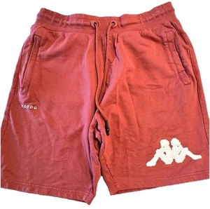 KAPPA Men’s Vintage Sweat Shorts Logo Size Large 28”-32” Waist Drawstring Red - Picture 1 of 6