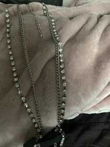 Chicos 2 Strang Strass und Kette lange Halskette 38" - Bild 1 von 3