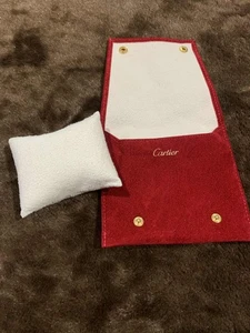 Genuine Cartier Watch Box Travel Case Pouch Storage Case Red Good Condition - Picture 1 of 10
